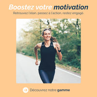 **Texte alternatif (alt text) en français :**  
Femme courant avec énergie pour illustrer un complément motivation.