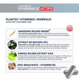 Gélules mémoire naturelle pour concentration, boîte de complément alimentaire