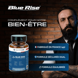 Bouteille de Blue Rise Nootrolab avec étiquette, complément pour performance masculine