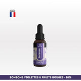 Huile CBD l’intense Spectre complet NOVALOA 10% saveur bonbons violettes et fruits rouges, idéale pour stress, douleurs et sommeil
