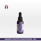 Huile CBD l’intense Spectre complet NOVALOA 30% saveur bonbons violettes et fruits rouges, idéale pour stress, douleurs et sommeil