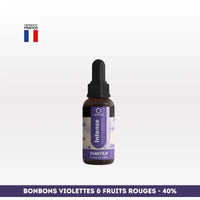 Huile CBD l’intense Spectre complet NOVALOA 40% saveur bonbons violettes et fruits rouges, idéale pour stress, douleurs et sommeil