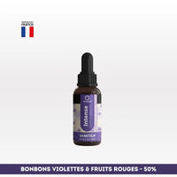 Huile CBD l’intense Spectre complet NOVALOA 50% saveur bonbons violettes et fruits rouges, idéale pour stress, douleurs et sommeil