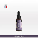 Huile CBD l’intense Spectre complet NOVALOA 40% cassis, fabriquée en France, idéale pour soulager stress, douleurs et troubles du sommeil.