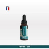Huile CBD l’intense Spectre complet NOVALOA menthe 10%, soulagement du stress et douleurs, huile bio pour sommeil et bien-être.
