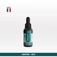Huile CBD l’intense Spectre complet NOVALOA menthe 40%, soulagement du stress et douleurs, huile bio pour sommeil et bien-être.