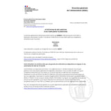 Attestation officielle de déclaration du complément alimentaire Mémoboost délivrée par la DGAL, conforme à la réglementation française.