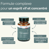 Complément Cérebro + Tonic Cérébral avec bienfaits sur mémoire, concentration et clarté mentale, à base de plantes nootropiques.